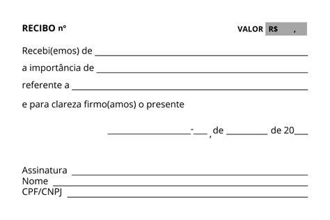 como fazer um recibo de pagamento