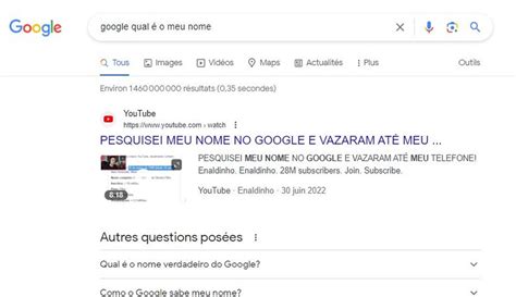 Como é Meu Nome Google