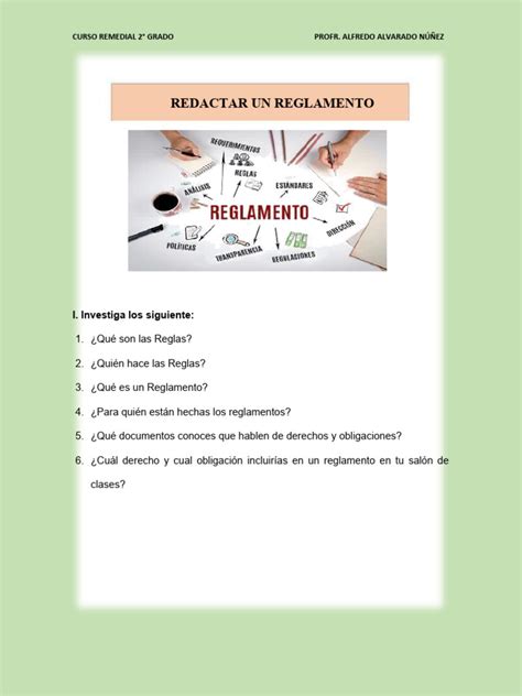 Como Redactar Un Reglamento