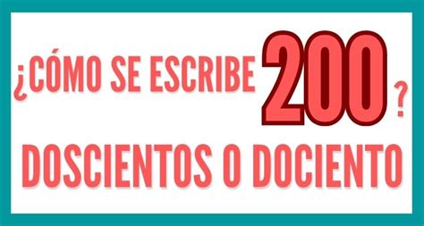 Como Se Escribe 200