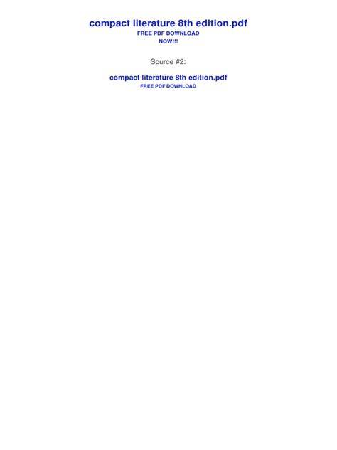 Read Compact Literature 8Th Edition 