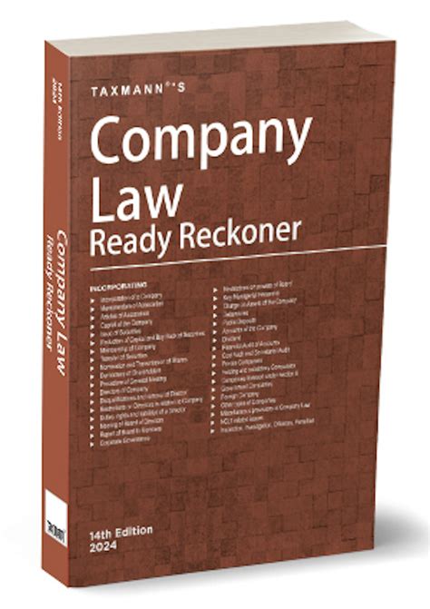 Read Company Law Ready Reckoner 5Th Edition 