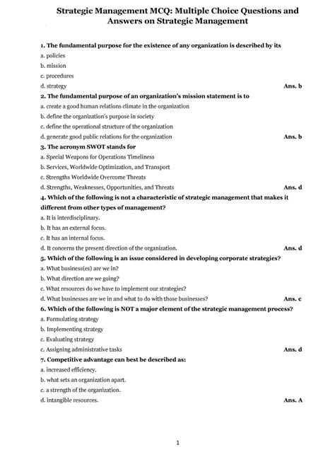 Comparative Management Multiple Choice Questions And Answers