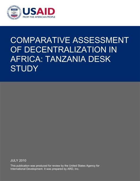 Full Download Comparative Assessment Of Decentralization In Africa 
