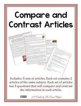 Compare And Contrast Articles 5th Grade