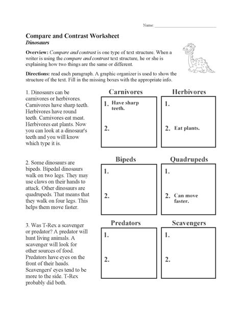 Compare And Contrast Ereading Worksheets Comparison And Contrast Paragraph Exercises - Comparison And Contrast Paragraph Exercises