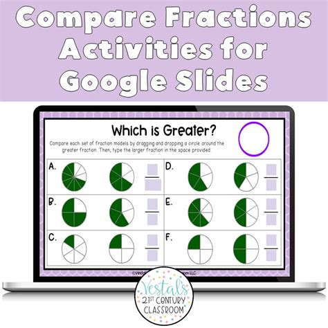 Compare Fractions Activities For Google Slides Digital Math Comparing Fractions Activity - Comparing Fractions Activity