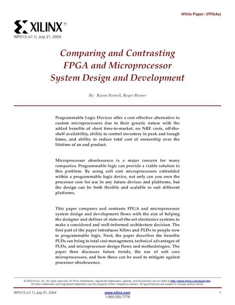 comparing and contrasting fpga and microprocessor system