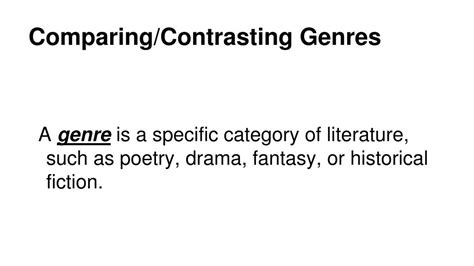 Comparing And Contrasting Genres   Comparing Genres Free Pdf Download Learn Bright - Comparing And Contrasting Genres