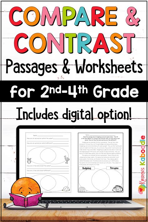 Comparing And Contrasting Worksheets 4th Grade Compare And Contrast For Second Grade - Compare And Contrast For Second Grade