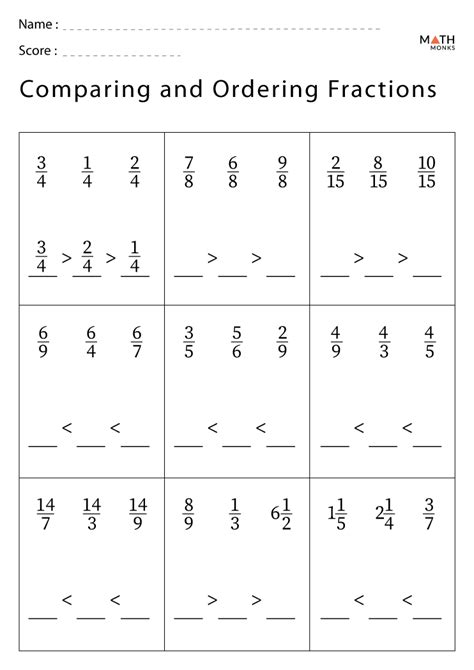 Comparing And Ordering Fractions Super Teacher Worksheets Common Core Comparing Fractions - Common Core Comparing Fractions