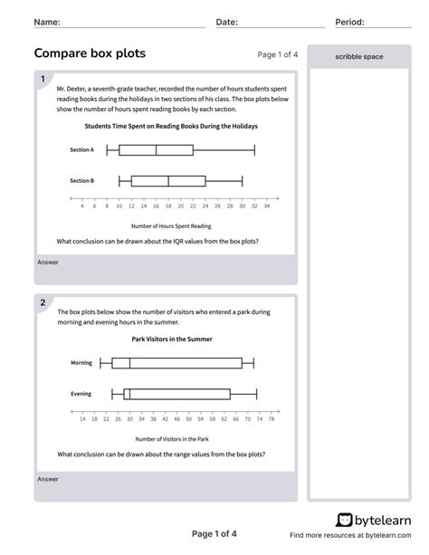 Comparing Box Plots Worksheet   Compare Worksheets In Excel With This Template Howtoexcel - Comparing Box Plots Worksheet
