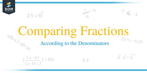 Comparing Fractions According To The Denominators Ways To Compare Fractions - Ways To Compare Fractions