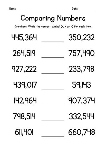 Comparing Large Numbers Worksheets Comparative Systems Worksheet Answers - Comparative Systems Worksheet Answers