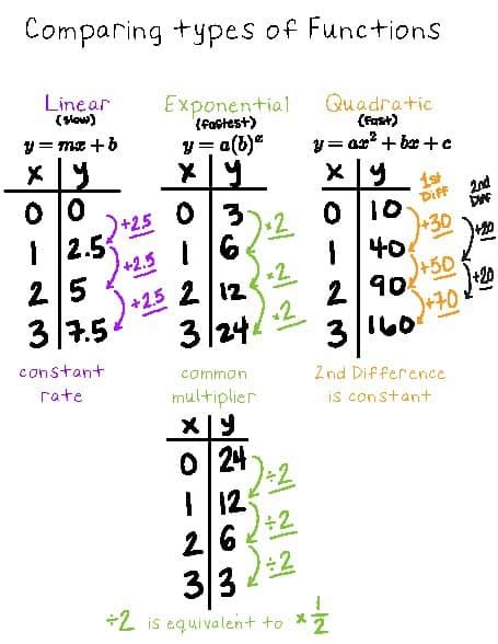 Comparing Linear And Exponential Functions Worksheet