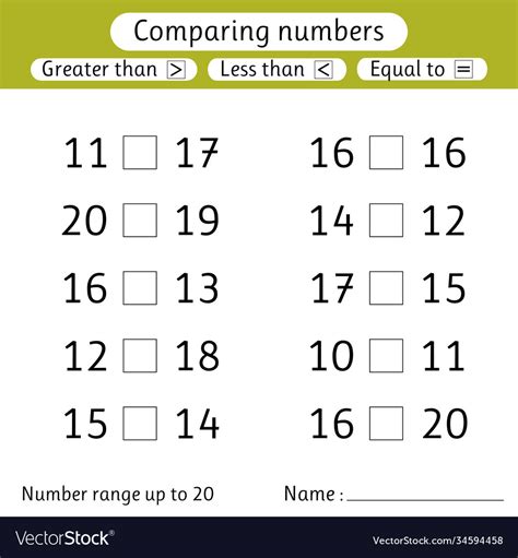 Comparing Numbers Less Than Greater Than And Equal Math Comparison Symbols - Math Comparison Symbols