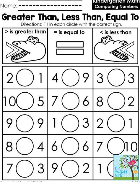 Comparing Numbers Worksheets For Kindergarten Active Little Kindergarten Comparing Numbers Worksheets - Kindergarten Comparing Numbers Worksheets