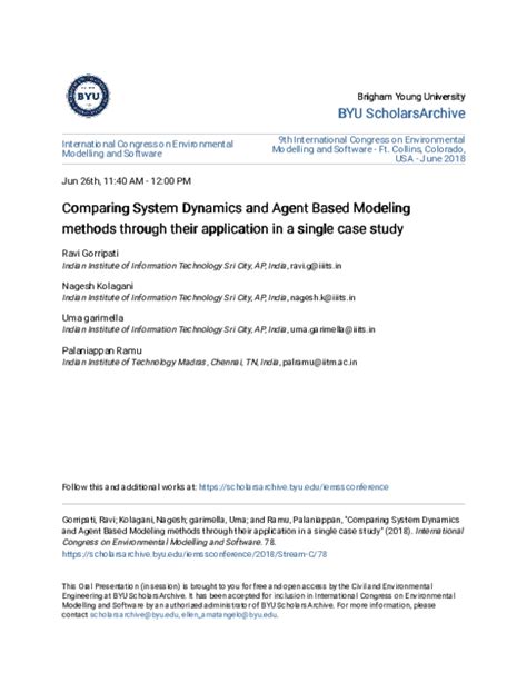 Comparing System Dynamics And Agent Based Simulation For