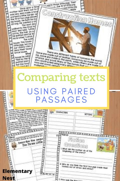 Comparing Texts Using Paired Passages Elementary Nest Paired Texts For 3rd Grade - Paired Texts For 3rd Grade