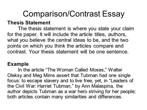 Read Online Comparison Paper Thesis 