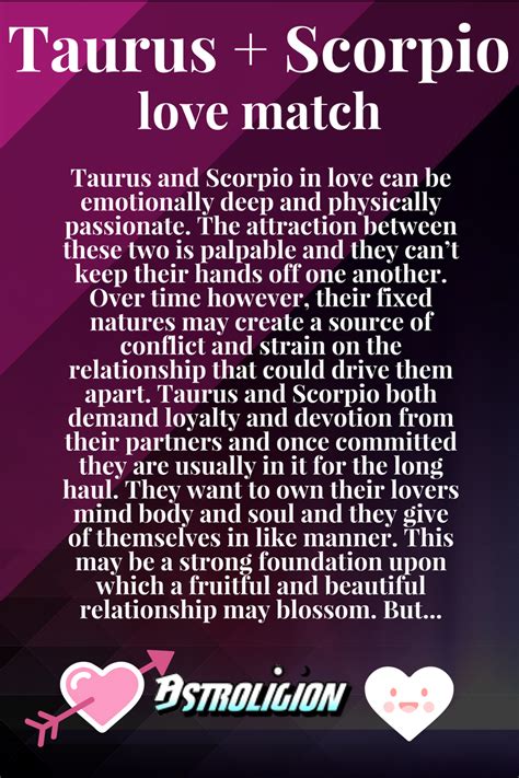 compatibility between scorpio man and taurus woman