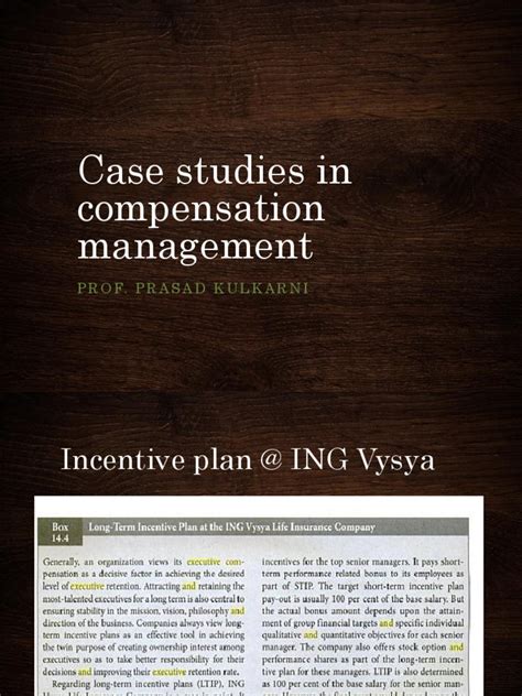 Compensation Management Case Studies With Solution