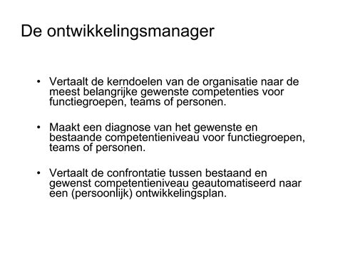 competenties ontwikkelingsmanager