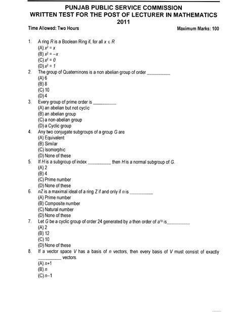 Download Competitive Exams Question Papers With Answers 