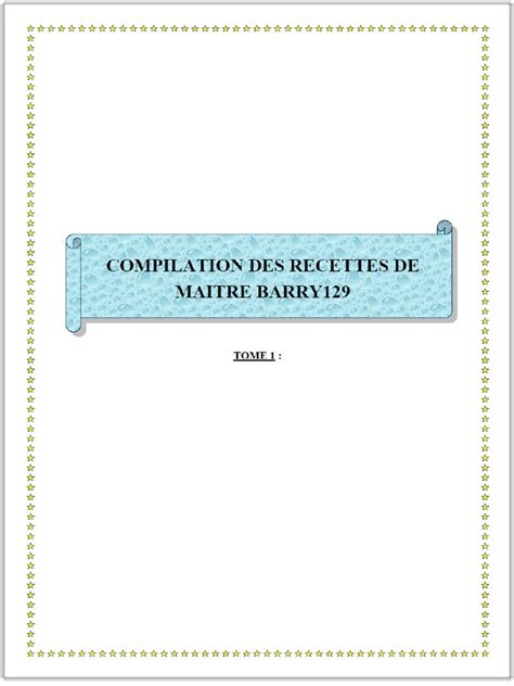 Compilation Des Recettes De Maitre Zouye Sagna Du Senegal
