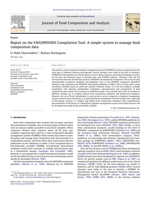 Compilation Of Food Composition Datasets 23 12 10