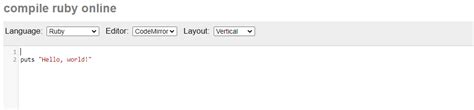 compile ruby online
