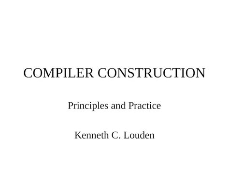 Read Compiler Construction Principles And Practice Answers 