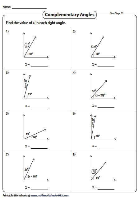 Complementary And Supplementary Angles Worksheets Angle Worksheet 6th Grade - Angle Worksheet 6th Grade