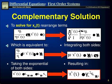 Complementary Solution Of Differential Equation