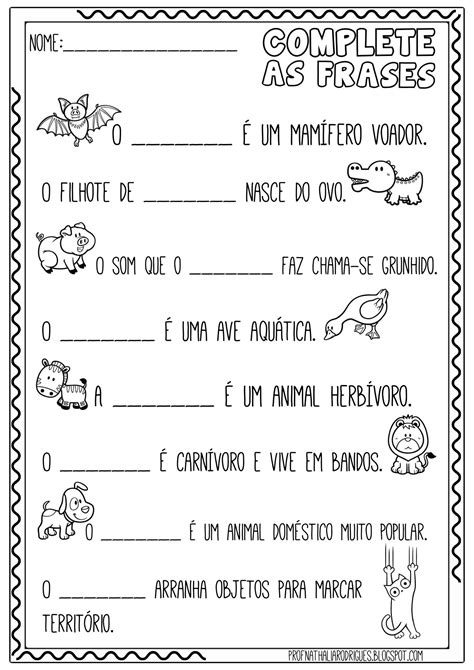 Complete As Frases Com As Palavras Do Quadro Geografia