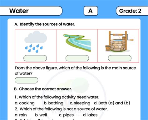 Complete Class 2 Evs Water Worksheet Pack With The Water Cycle Worksheet Answers Key - The Water Cycle Worksheet Answers Key
