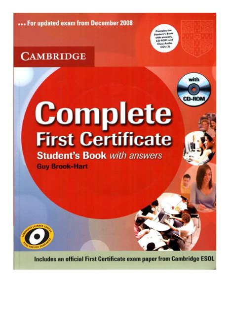 Complete First Certificate Students Book With Cd Rom