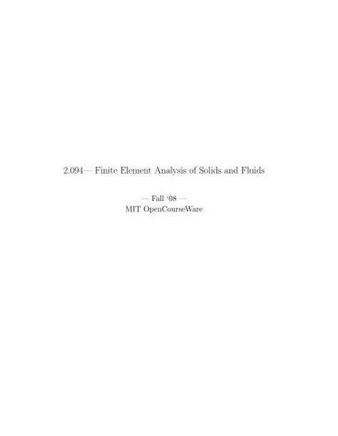 Complete Lecture Notes Mit Opencourseware