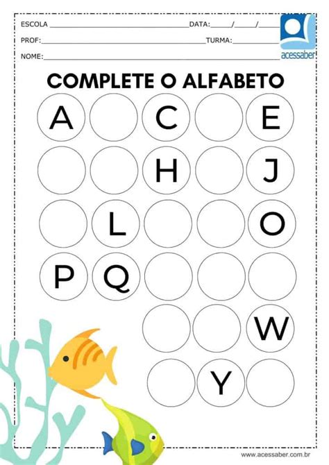 Complete O Alfabeto