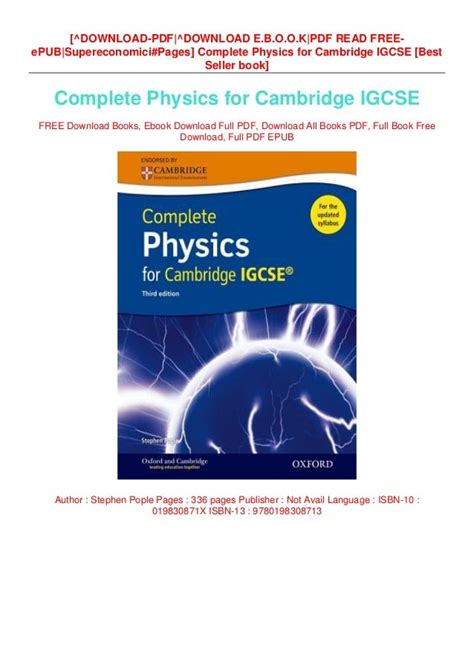 complete physics for igcse by stephen pople pdf download