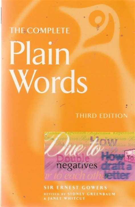 Complete Plain Words 3rd Edition Ernest A Gowers