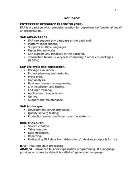complete reference to abap basics abap tutorials