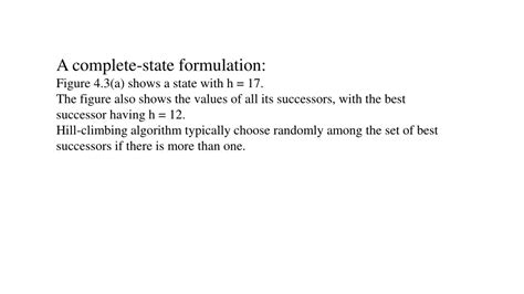 Complete State Formulation
