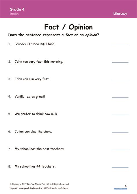 Complete The Fact And Opinion Sentences 2nd Grade Fact And Opinion Sentences - Fact And Opinion Sentences