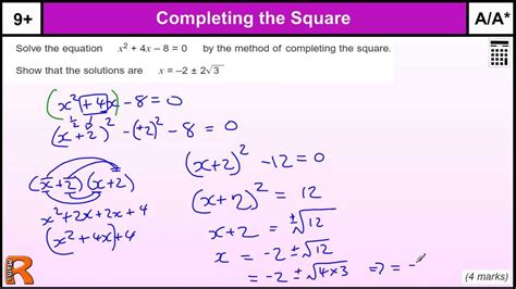 Completing The Square Worksheet Gcse Maths Free Solving By Completing The Square Worksheet - Solving By Completing The Square Worksheet