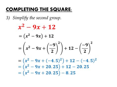 Completing The Square Worksheetmath Algebra Completing The Square Worksheet - Algebra Completing The Square Worksheet