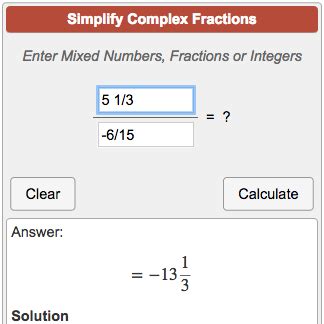 Complex Fraction Calculator Algebra Free Download On Line Complex Fractions Worksheet - Complex Fractions Worksheet