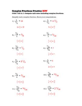 Complex Fractions 7th Grade   How To Do Complex Fractions - Complex Fractions 7th Grade