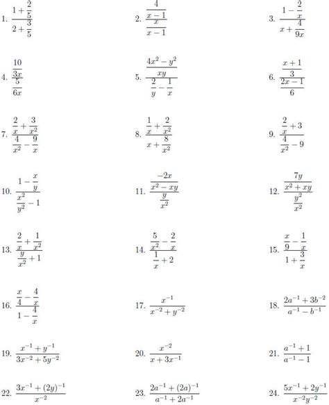 Complex Fractions Worksheet Answers   Simplifying Complex Fractions Worksheet 7th Grade 8211 - Complex Fractions Worksheet Answers
