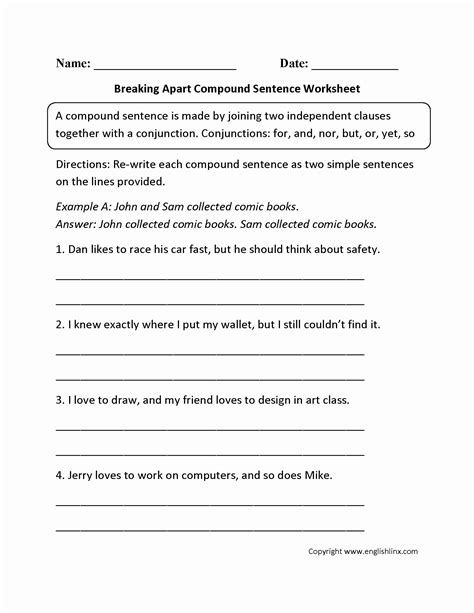 Complex Sentence Worksheet 5th Grade   5th Grade Simple Compound And Complex Sentences Worksheet - Complex Sentence Worksheet 5th Grade